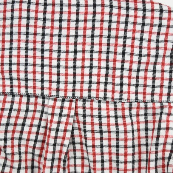 Red white and blue plaid long sleeve button down - Picture 6 of 6